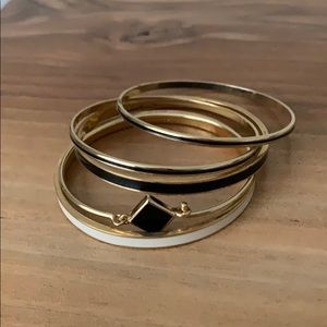Set of 5 stacking bangles ( 2 Kate Spade New York)